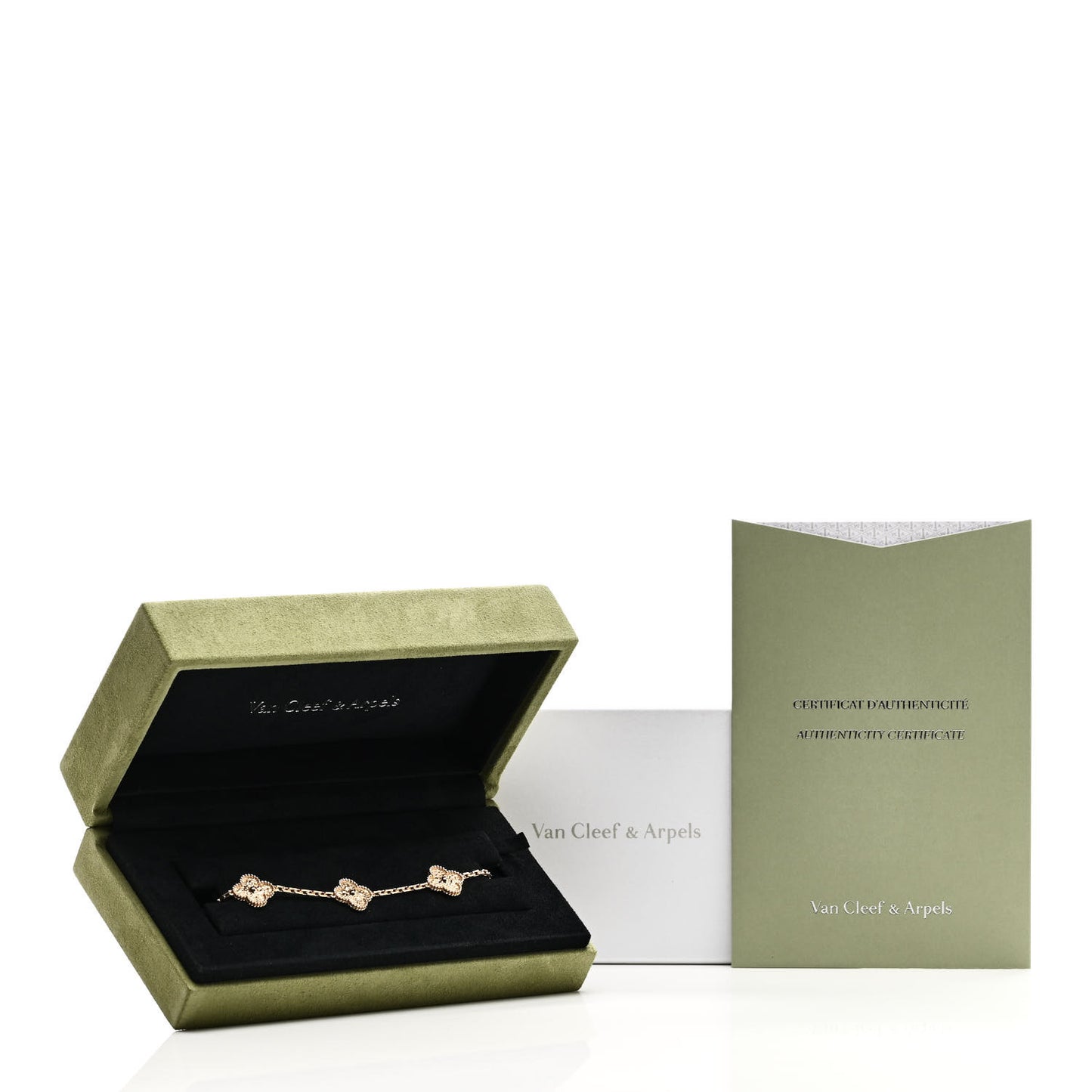 18K Yellow Gold 5 Motifs Vintage Alhambra Bracelet