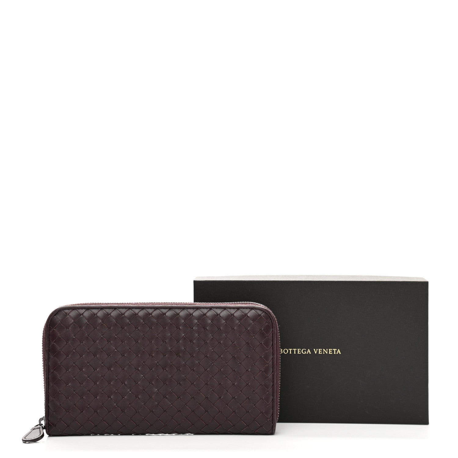 Bottega Veneta Nappa Intrecciato Zip Around Wallet Aubergine 10 of 10