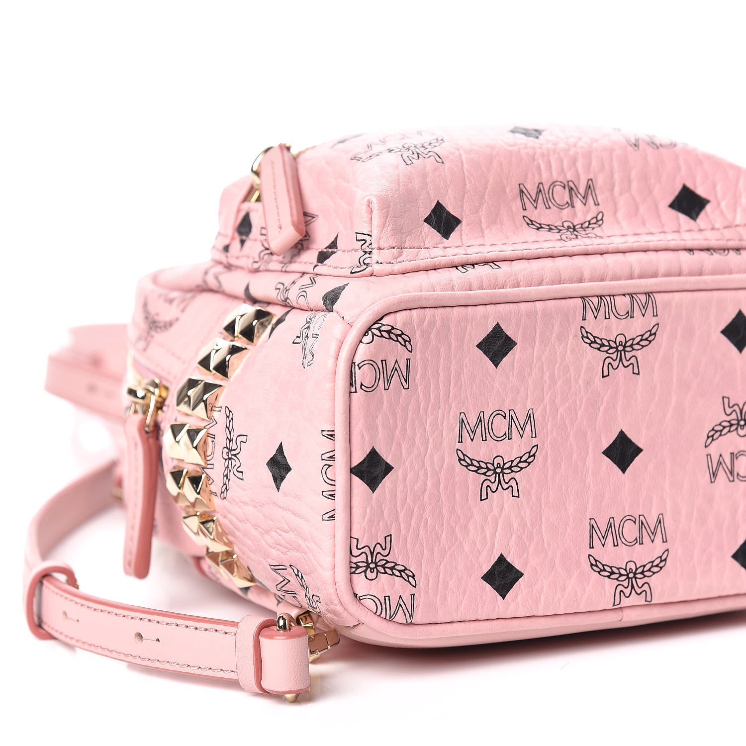 MCM Visetos Side Stud X- Mini Stark Backpack Pink 5 of 9