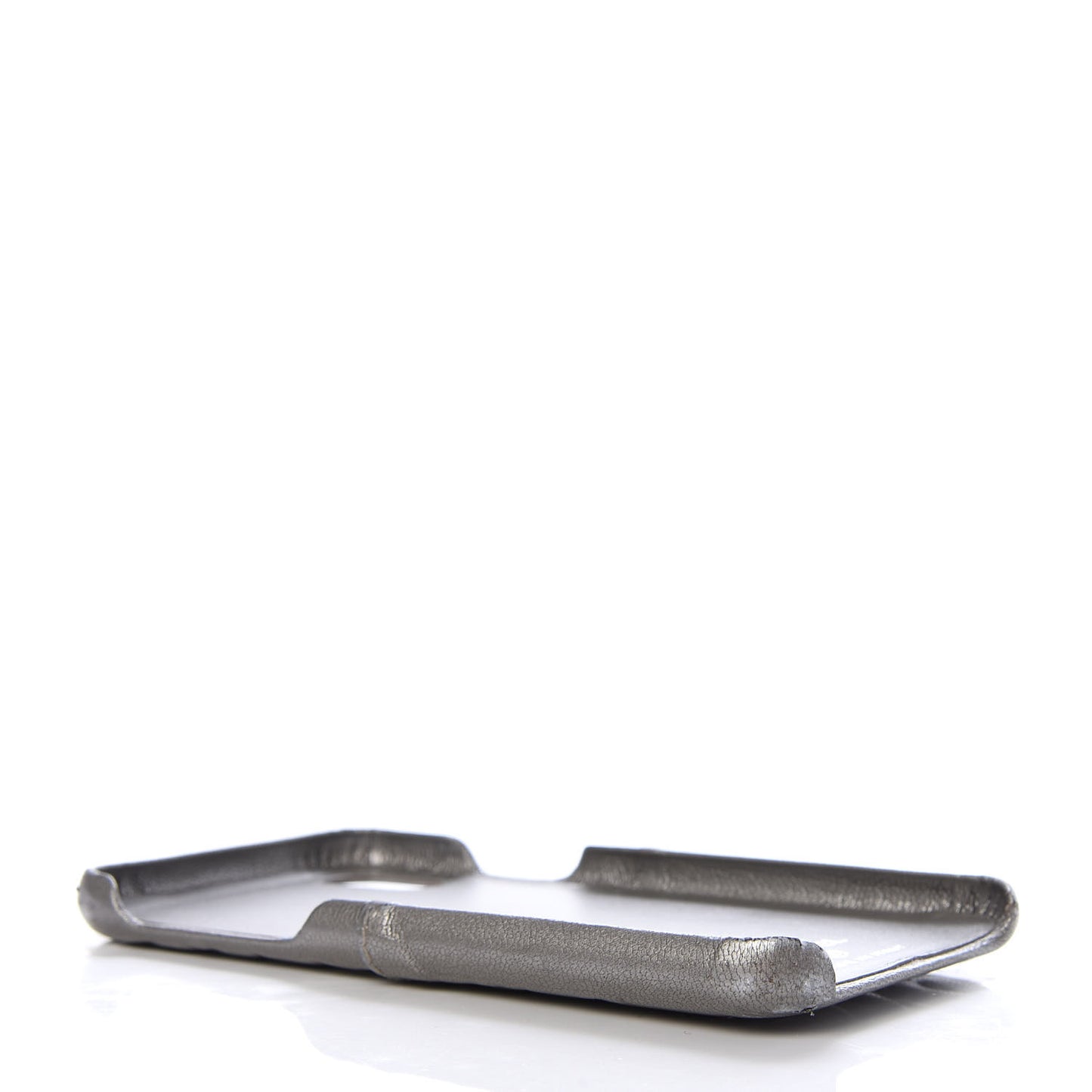Goatskin Camellia Embossed iPhone X Case Grey