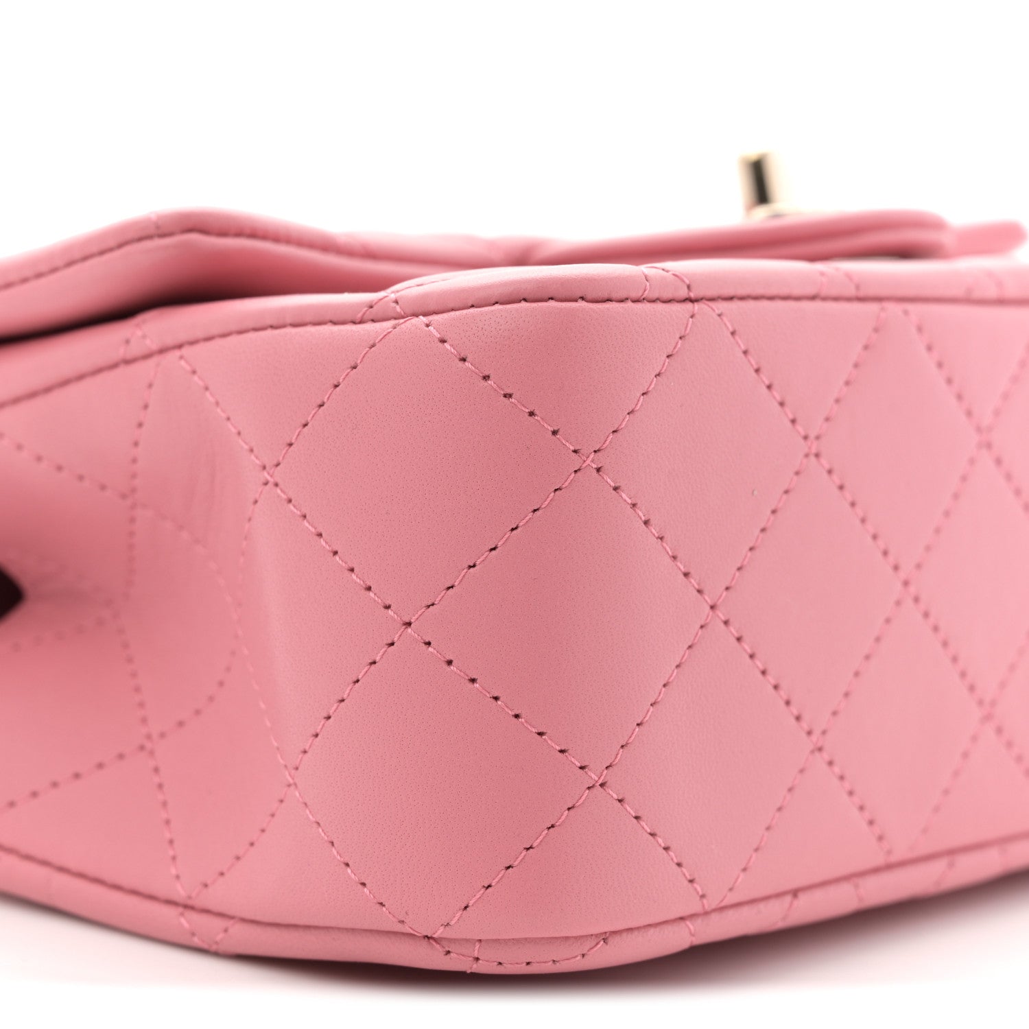 Chanel Lambskin Quilted Mini Top Handle Rectangular Flap Pink 9 of 11