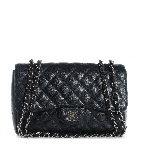 Chanel Caviar Jumbo Single Flap Black 1 of 7