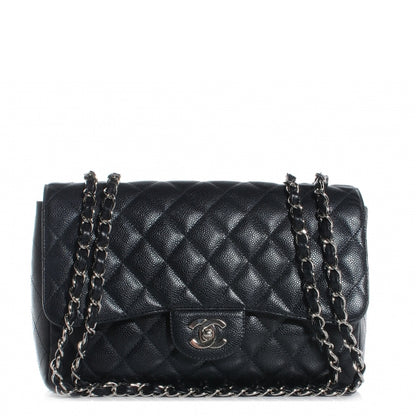 Chanel Caviar Jumbo Single Flap Black 1 of 7