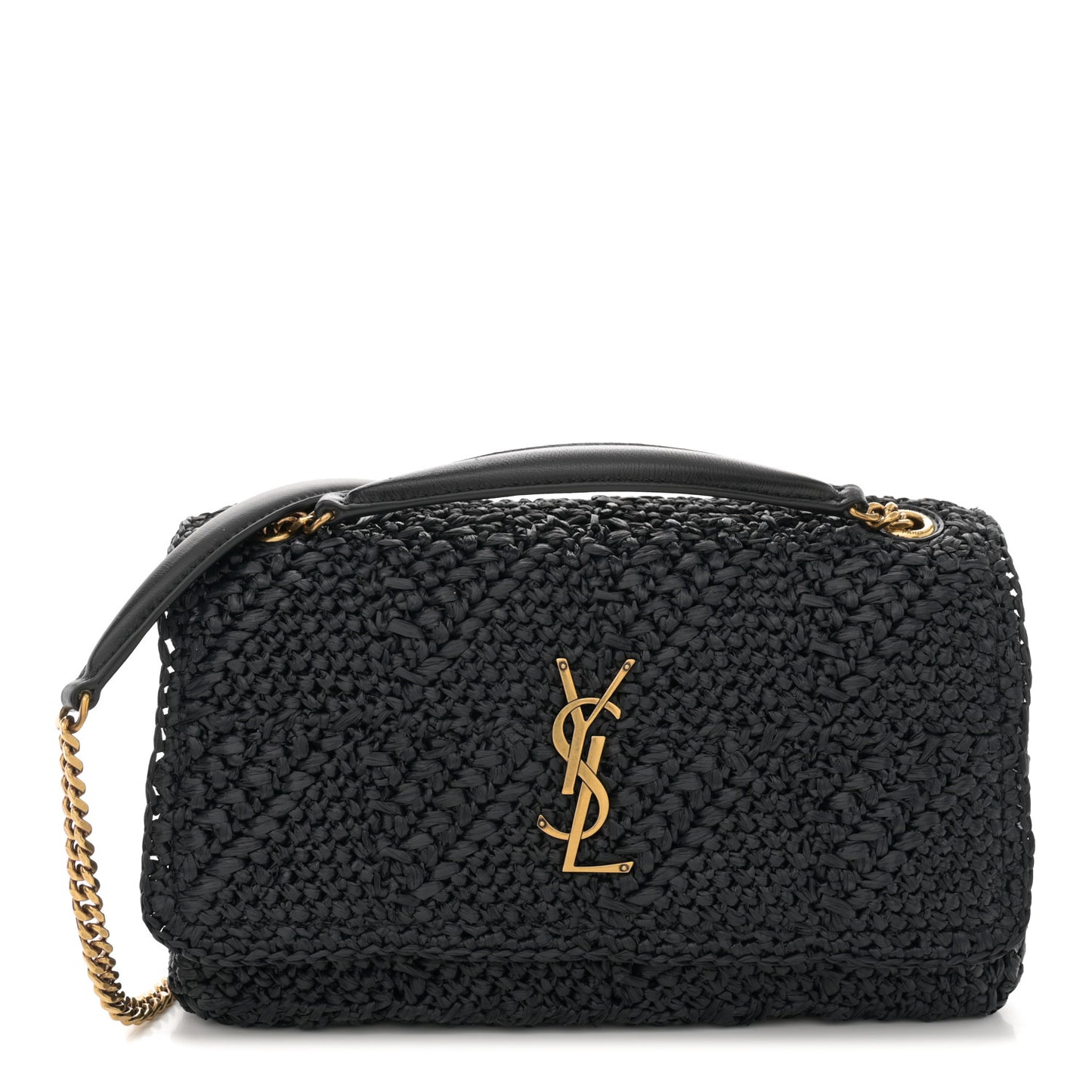 Raffia Monogram Medium Jamie Black