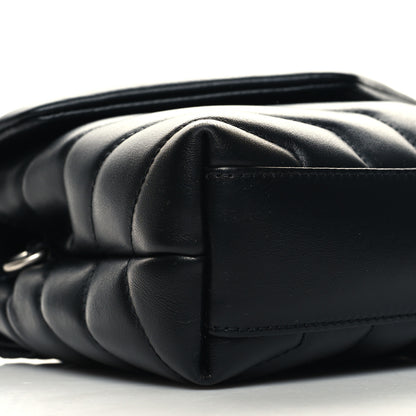 Saint Laurent Calfskin Y Quilted Monogram Toy Loulou Crossbody Bag Black 10 of 12