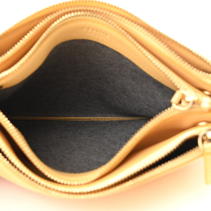 Celine Lambskin Small Trio Crossbody Bag Butter 5 of 14