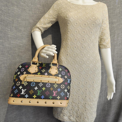 Louis Vuitton Monogram Multicolor Alma Black 3 of 9
