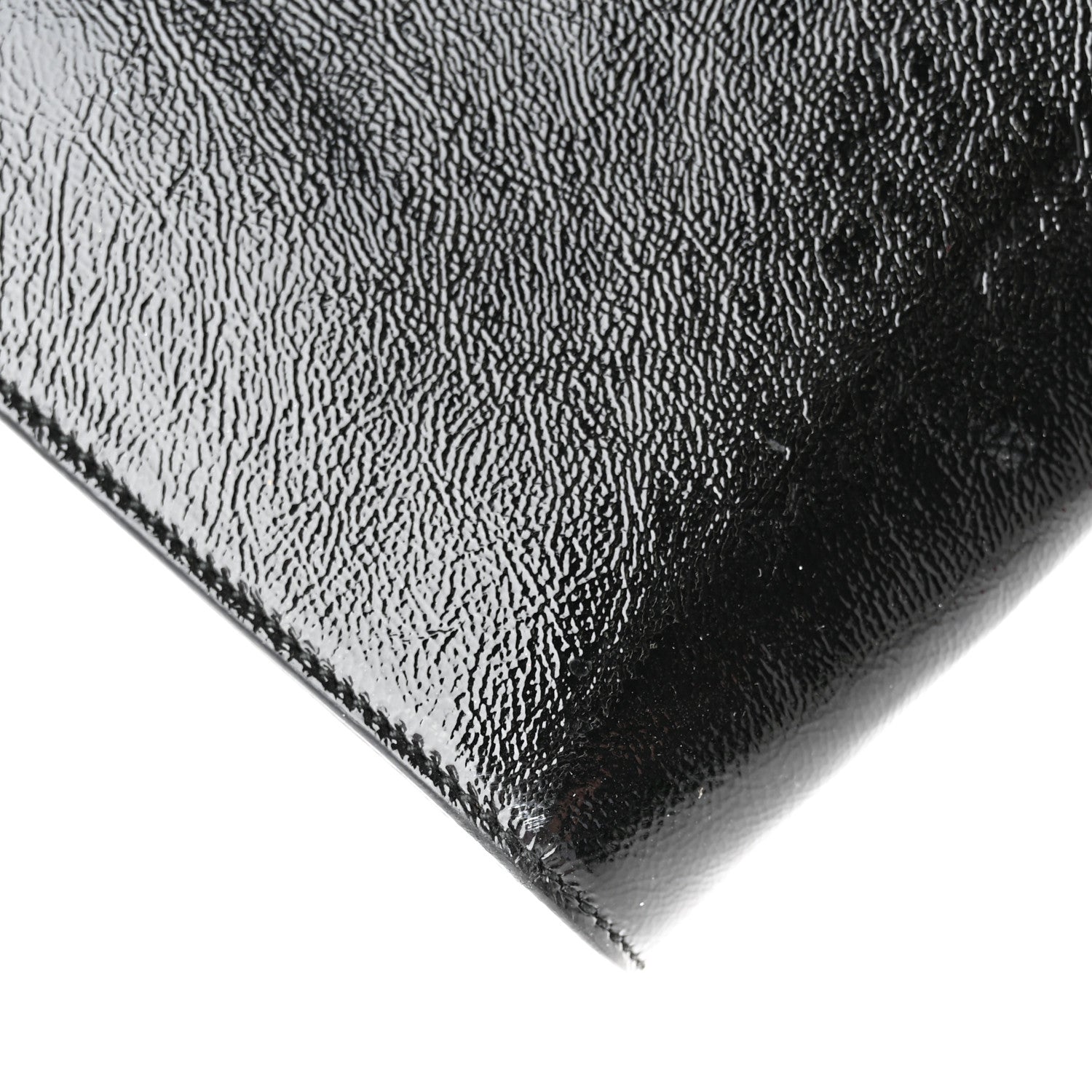 Saint Laurent Textured Patent Monogram Large Belle De Jour Clutch Black 16 of 17