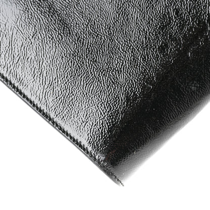 Saint Laurent Textured Patent Monogram Large Belle De Jour Clutch Black 16 of 17