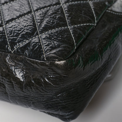 Chanel Vinyl Quilted Jumbo Melrose Degrade Flap Black 11 of 12
