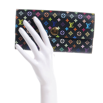 Louis Vuitton Monogram Multicolor Sarah Wallet Black Grenade 2 of 8