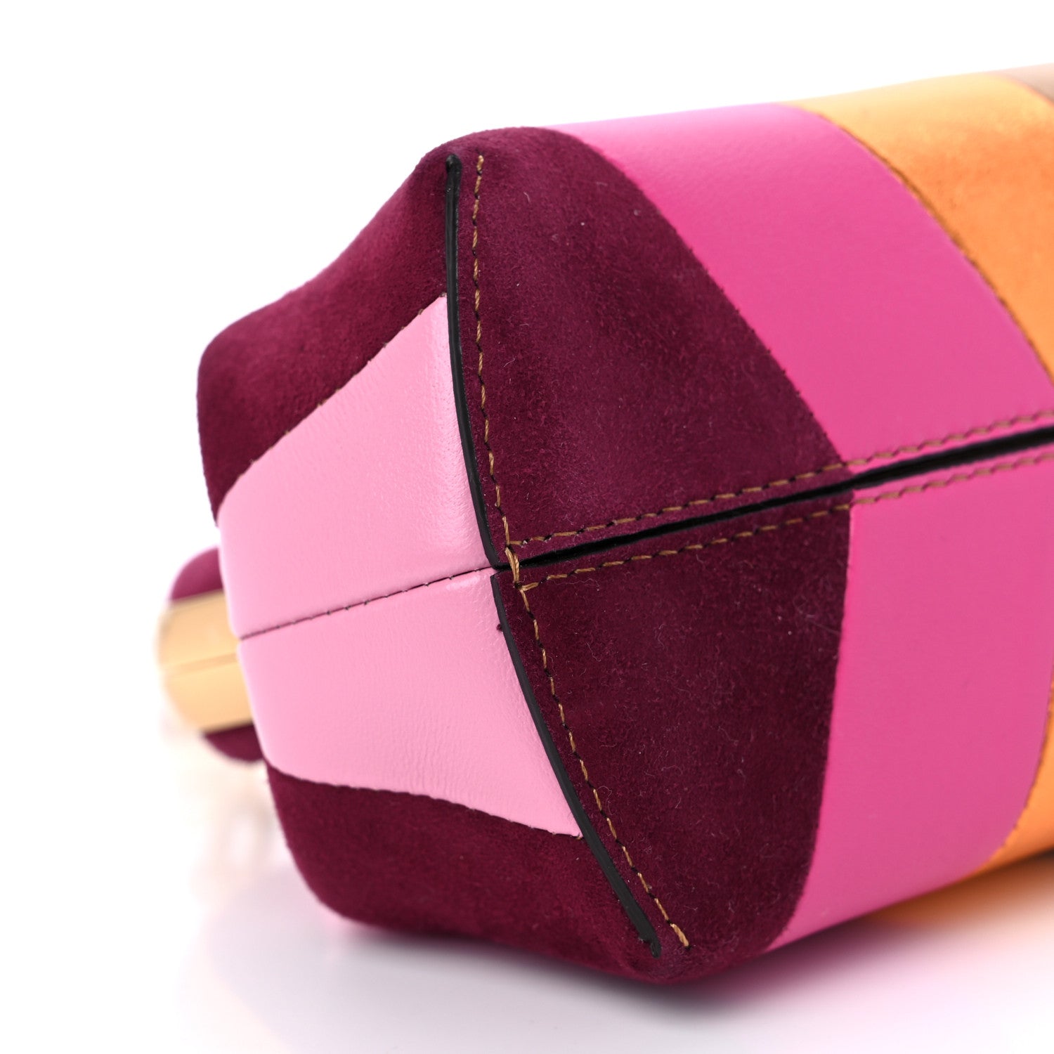 Fendi Nappa Suede Striped Inlay Small Fendi First Multicolor 8 of 9