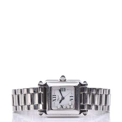 Chopard Stainless Steel 5 Floating Diamond 23mm 5 Happy Sport Quartz Watch White 27/8893-23 3 of 7