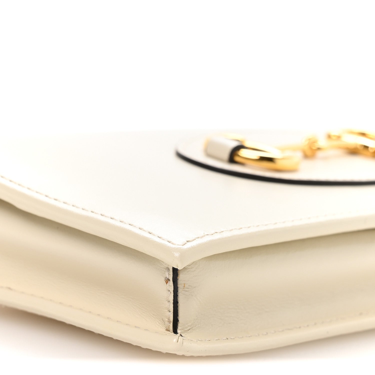 Gucci Boarded Plutone Calfskin Horsebit 1955 Wallet On Chain Mystic White 9 of 11