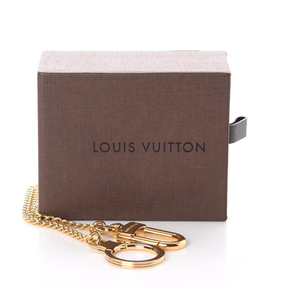Louis Vuitton Metal Pochette Extender Key Ring Chain Gold 5 of 5
