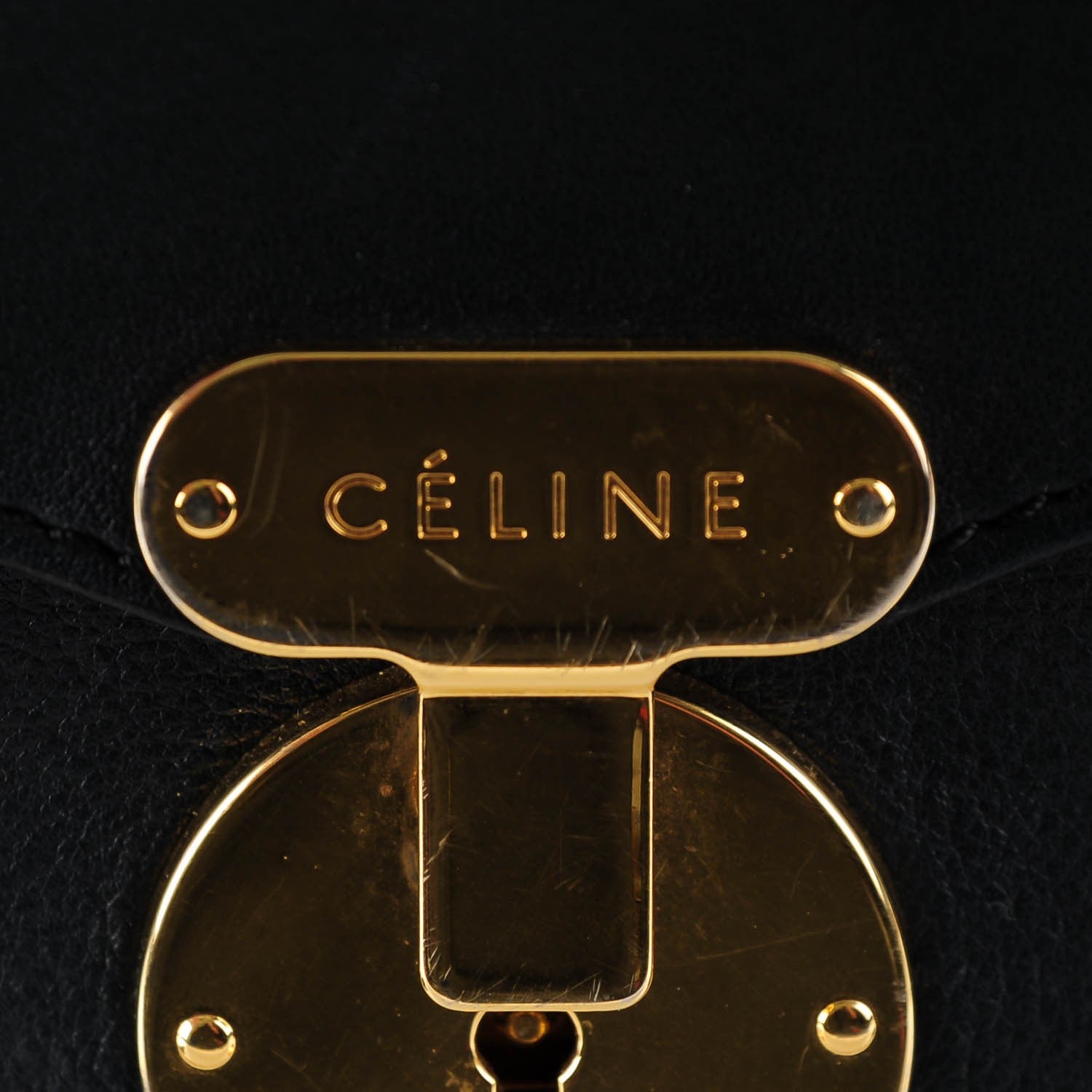 Celine Calfskin Envelope Shoulder Bag Navy 6 of 11