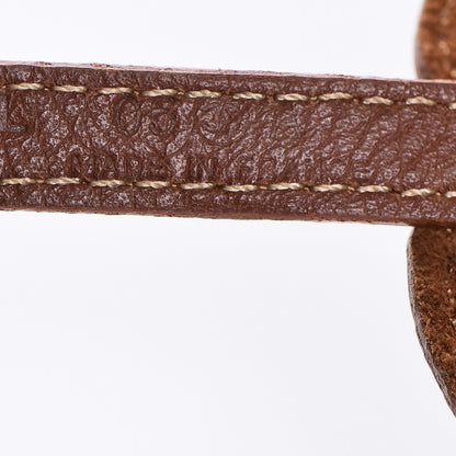 Chanel Calfskin Crystal Camellia Double Wrap Bracelet Brown 6 of 8