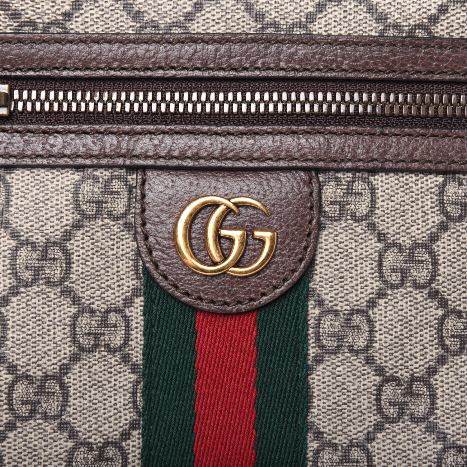Gucci GG Supreme Monogram Web Mini Ophidia Messenger Brown 11 of 11