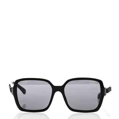 Chanel Acetate Polarized Square Sunglasses 5408 Black 2 of 8