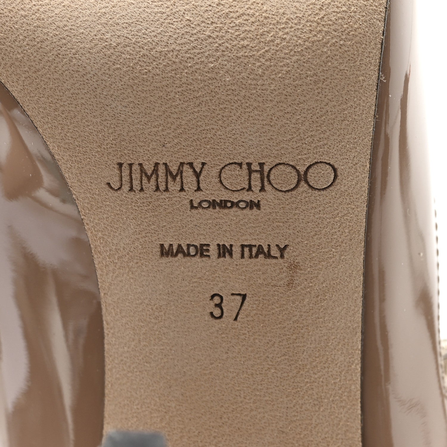 Jimmy Choo Patent Crystal Bing 100 Pumps 37 Ballet Pink 7 of 8