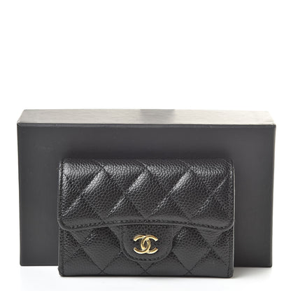Chanel Caviar Quilted Flap Card Holder Wallet Black 11 of 11