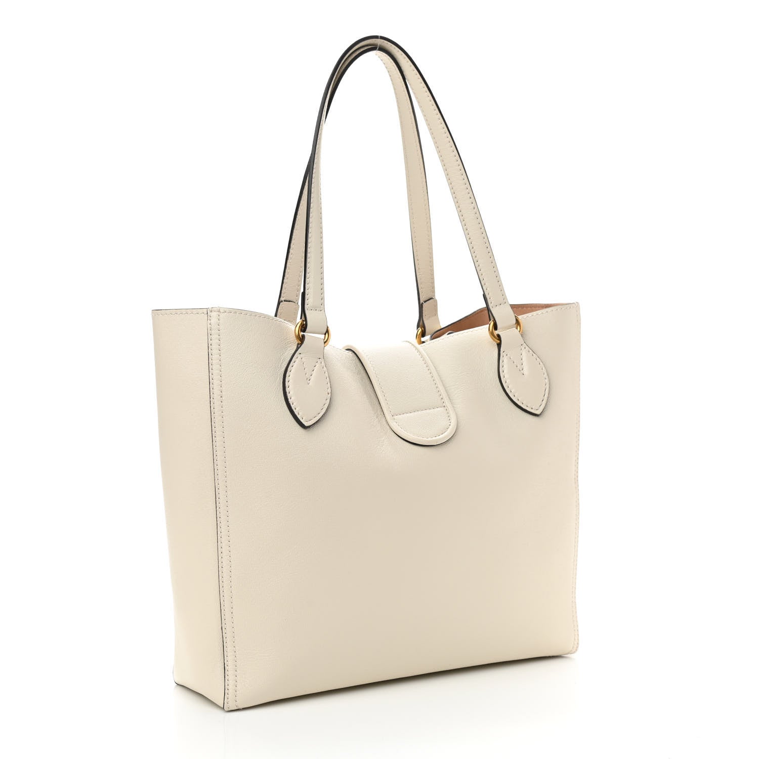 Gucci New Sakai Calfskin Lux Small Dahlia Tote Mystic White 4 of 11