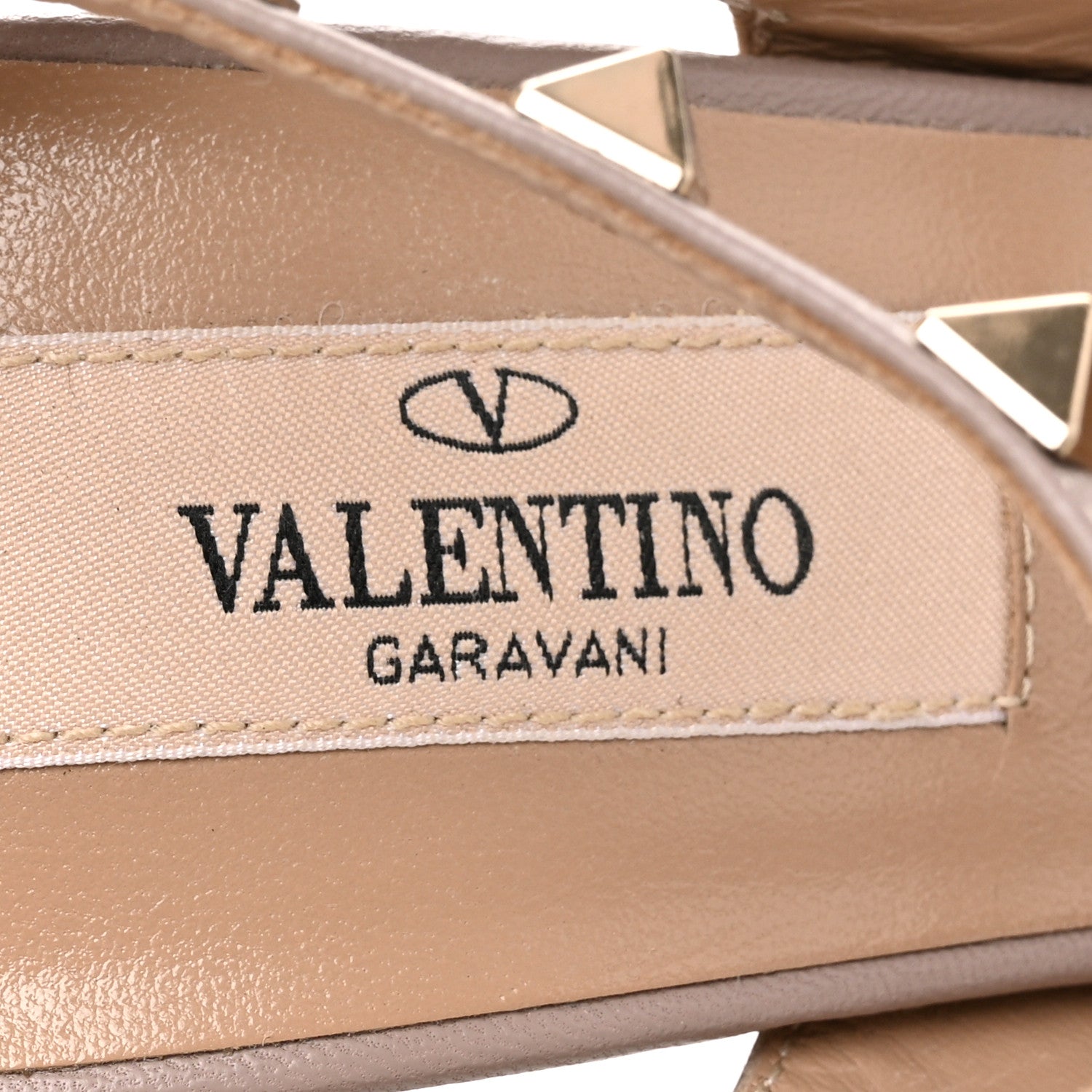 Valentino Garavani Patent Nappa Rockstud Ankle Strap 100mm Pumps 36 Poudre 7 of 9