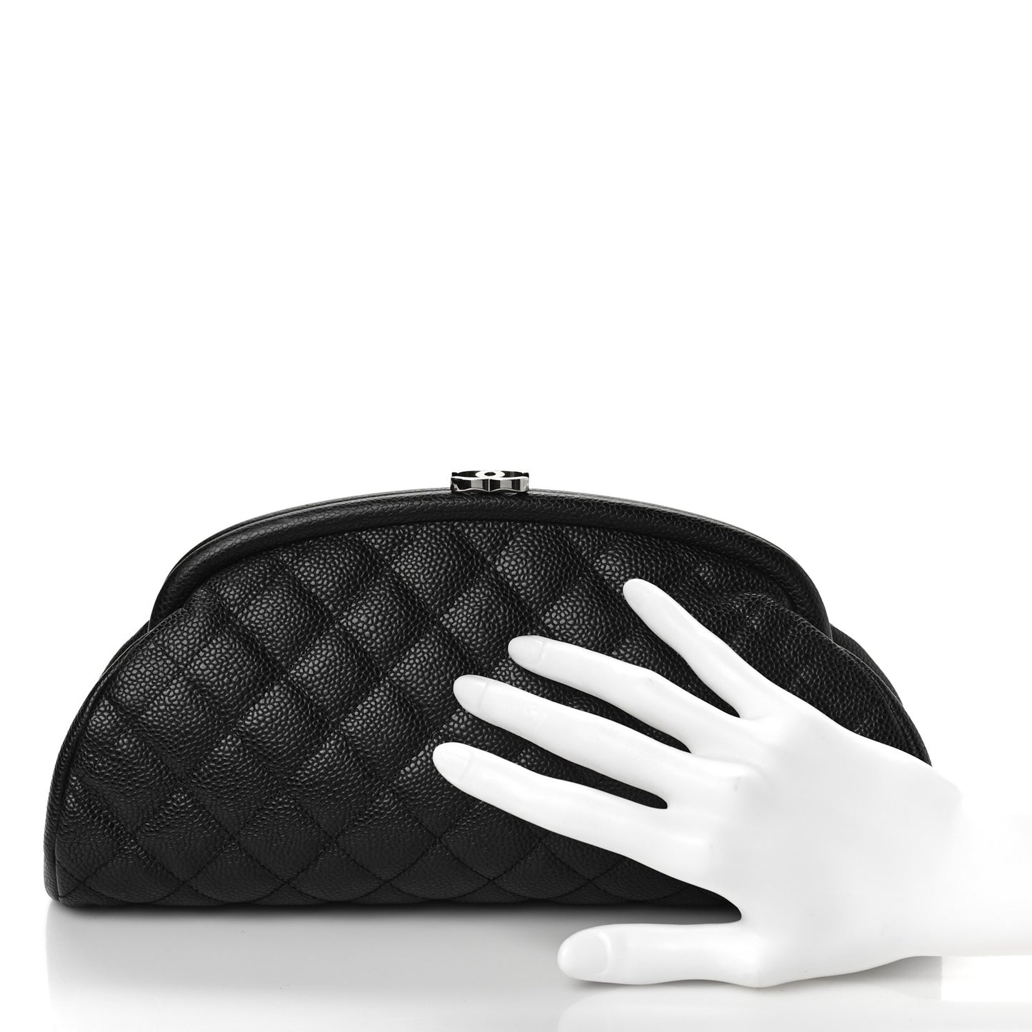 Caviar Quilted Timeless Clutch Black
