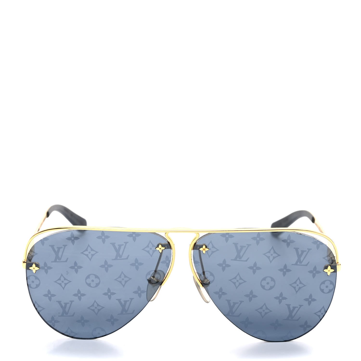 Louis Vuitton Metal Monogram Grease Sunglasses Z1172W Dark Gun 2 of 6