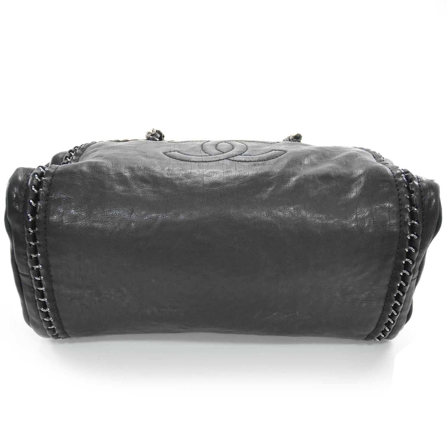 Chanel Leather Luxe Ligne Medium Bowler Black 4 of 9