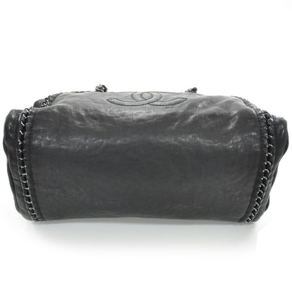 Chanel Leather Luxe Ligne Medium Bowler Black 4 of 9