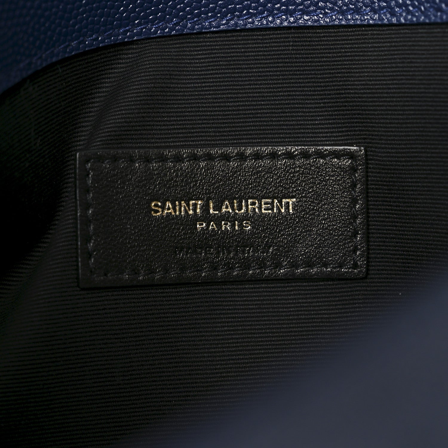 Saint Laurent Grain De Poudre Uptown Pouch Blue Charron 6 of 7
