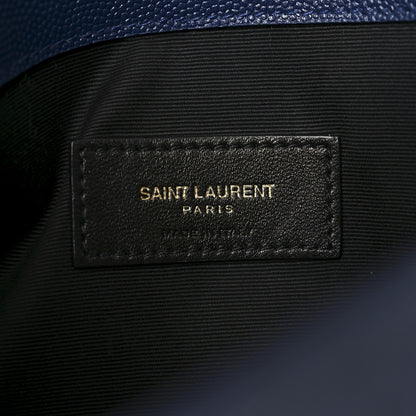 Saint Laurent Grain De Poudre Uptown Pouch Blue Charron 6 of 7
