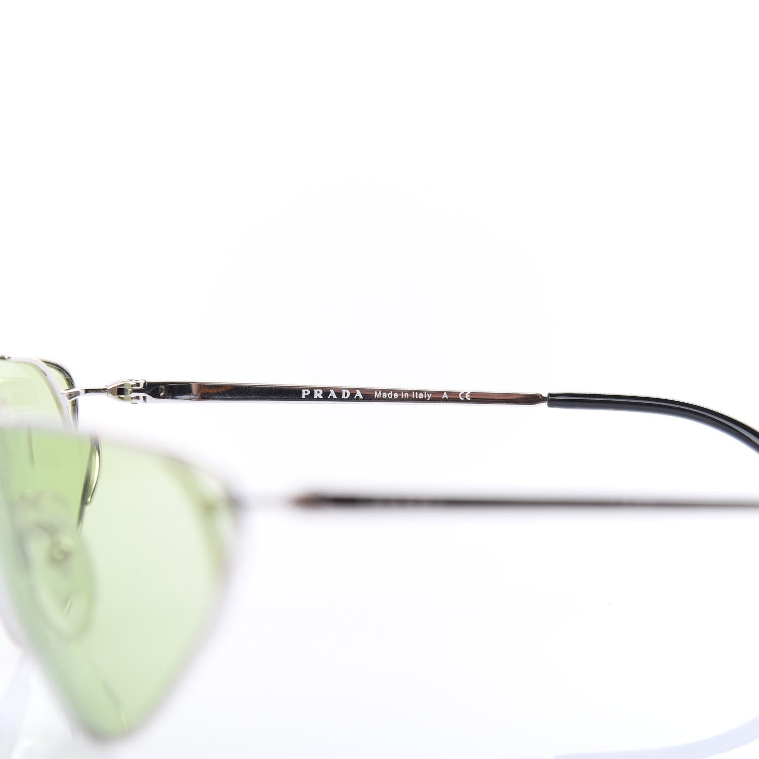 Prada Metal Cat Eye Sunglasses SPR 62V Green 6 of 8