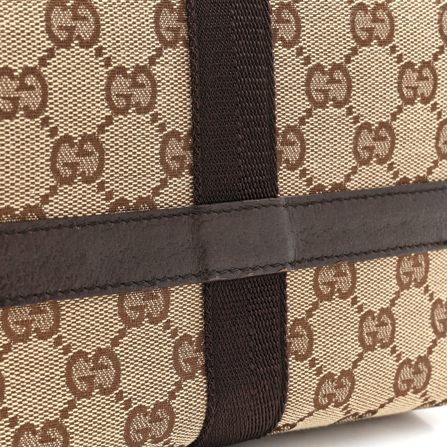 Gucci Monogram Waist Pouch Bag Dark Brown 10 of 10