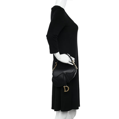 Christian Dior Calfskin Mini Saddle Bag Black 2 of 10