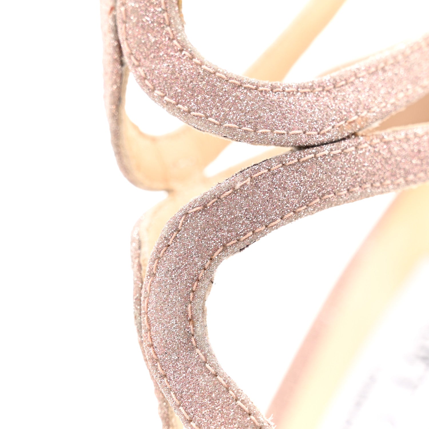 Jimmy Choo Glitter Lang Sandals 37.5 Ballet Pink 20 of 26