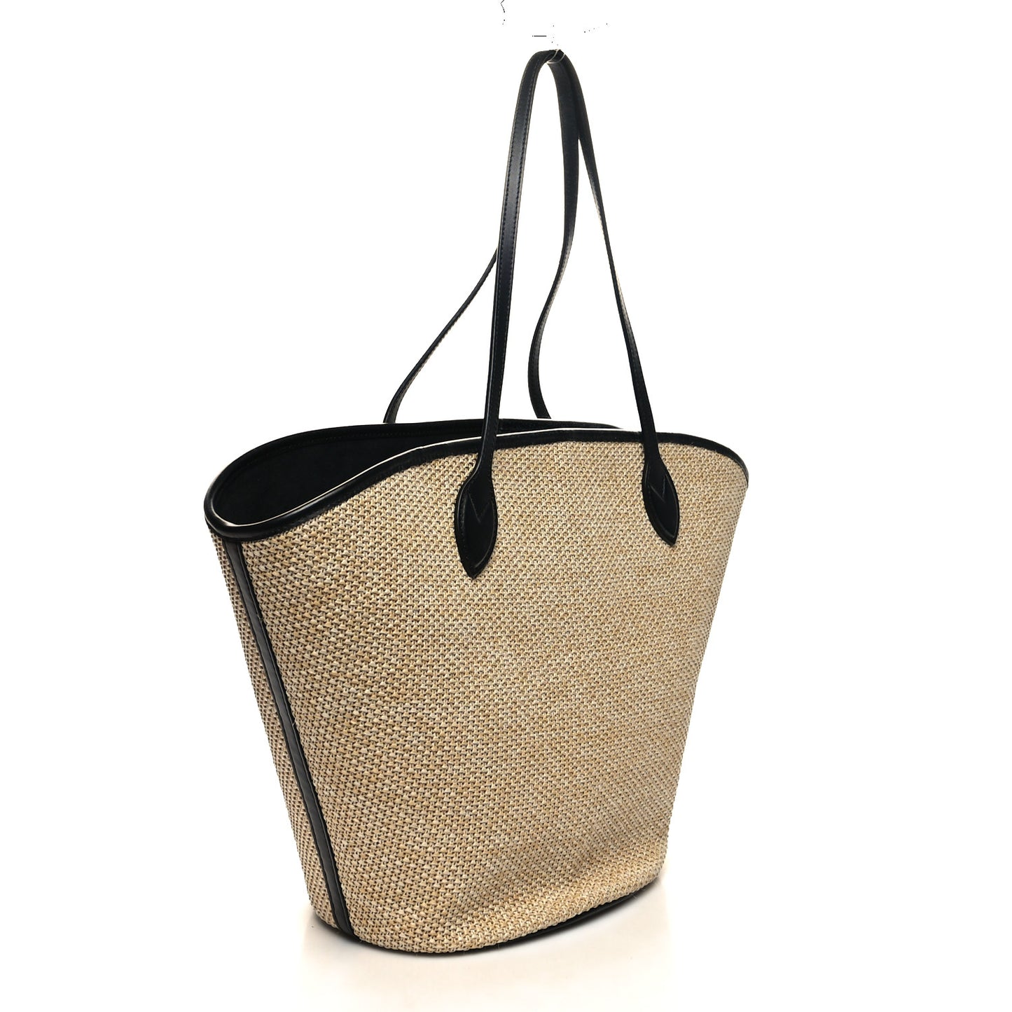 Raffia Saint Jacques Tote Black