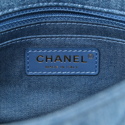 Chanel Denim Quilted Mini Pearl Crush Flap Blue 6 of 9