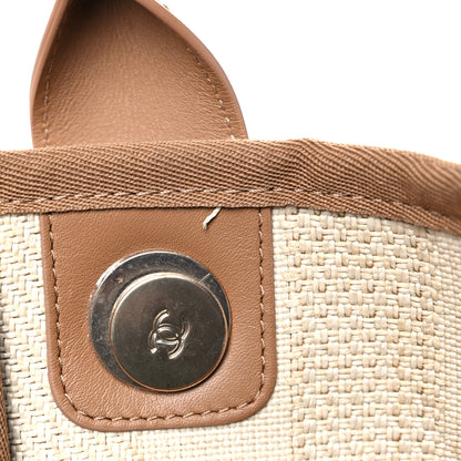 Chanel Mixed Fibers Striped Medium Deauville Tote Beige 13 of 13