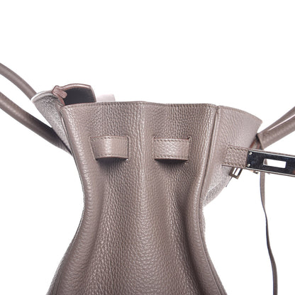 Hermes Togo Horeshoe Birkin 35 Etain Gris Perle 11 of 37