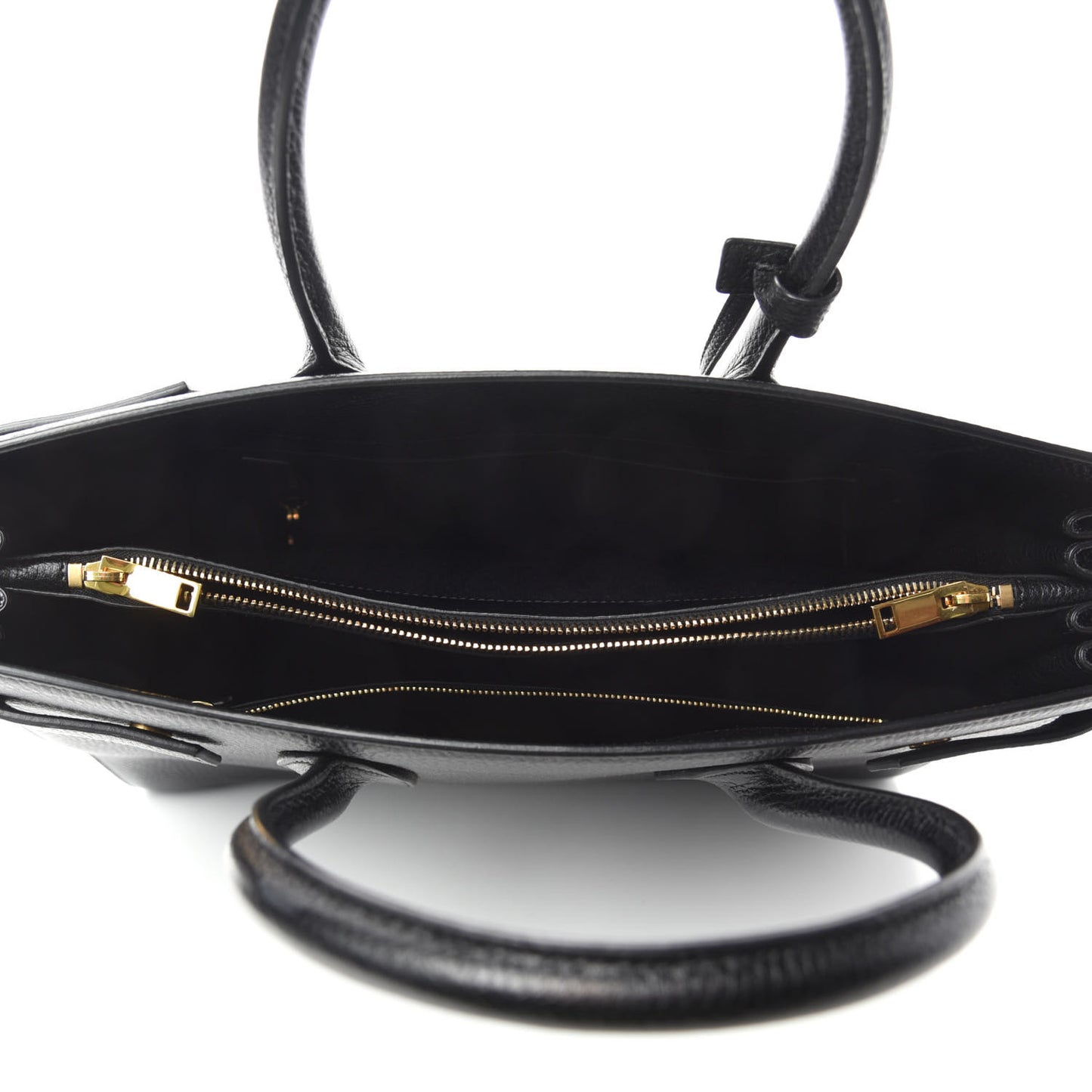 Grained Calfskin Large Sac De Jour Carryall Black
