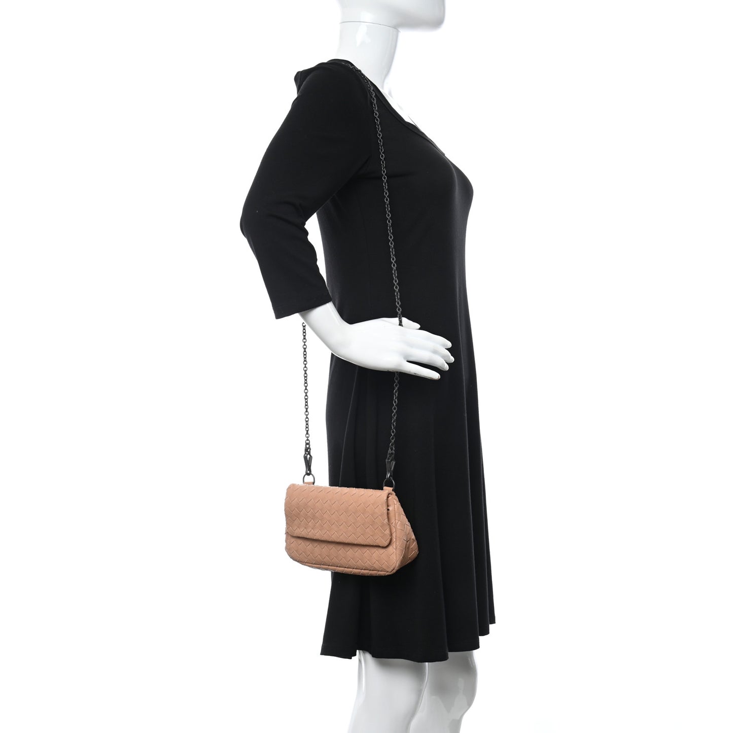 Nappa Intrecciato Mini Messenger Bag Mink