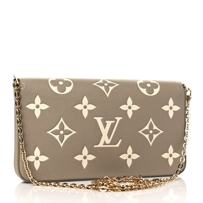Louis Vuitton Empreinte Monogram Giant Felicie Pochette Khaki Cream 4 of 10