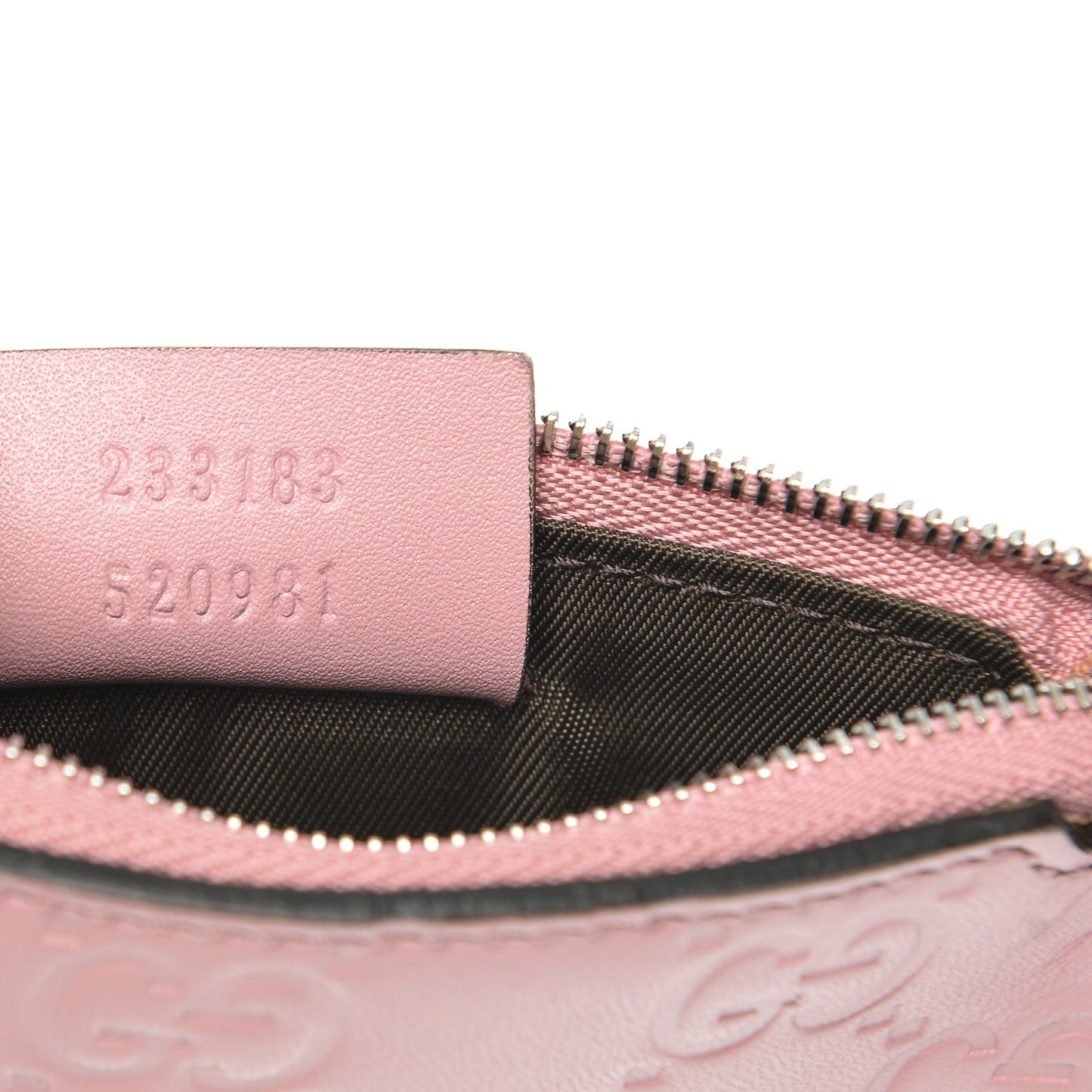 Guccissima Signature Key Case Carmine Rose