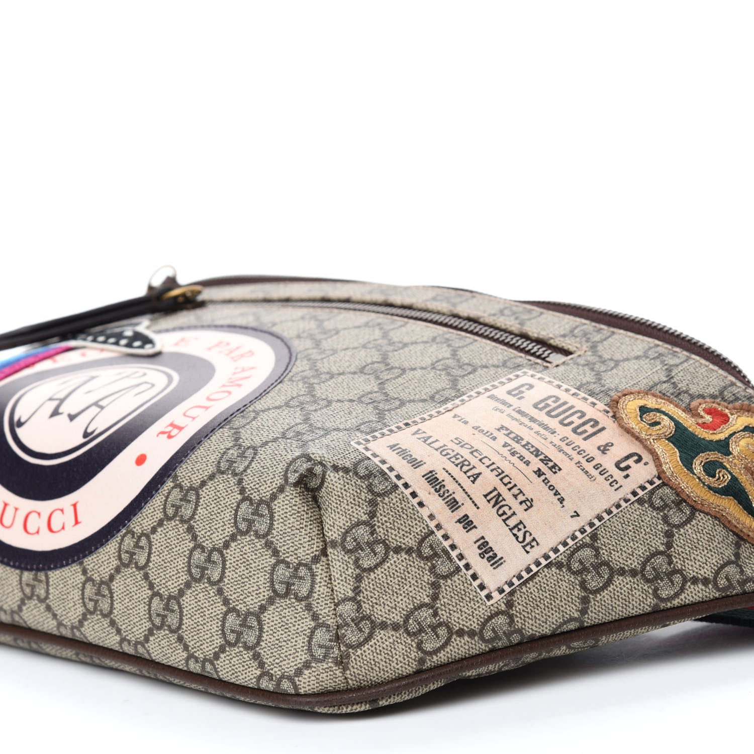 Gucci GG Supreme Monogram Courrier Belt Bag Beige New Acero 7 of 10
