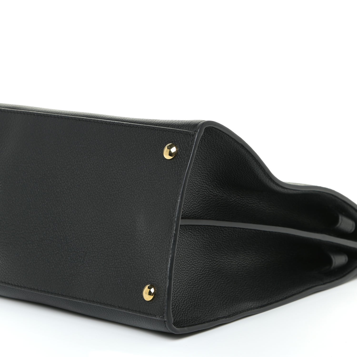 Burberry Grainy Calfskin Large Title Bag Black 6 of 14