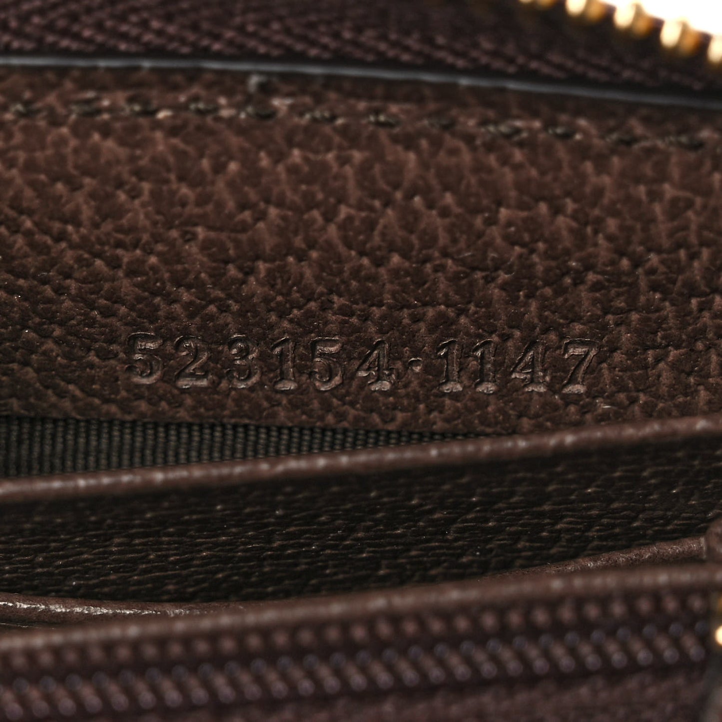 GG Supreme Monogram Web Ophidia Zip Around Wallet Brown