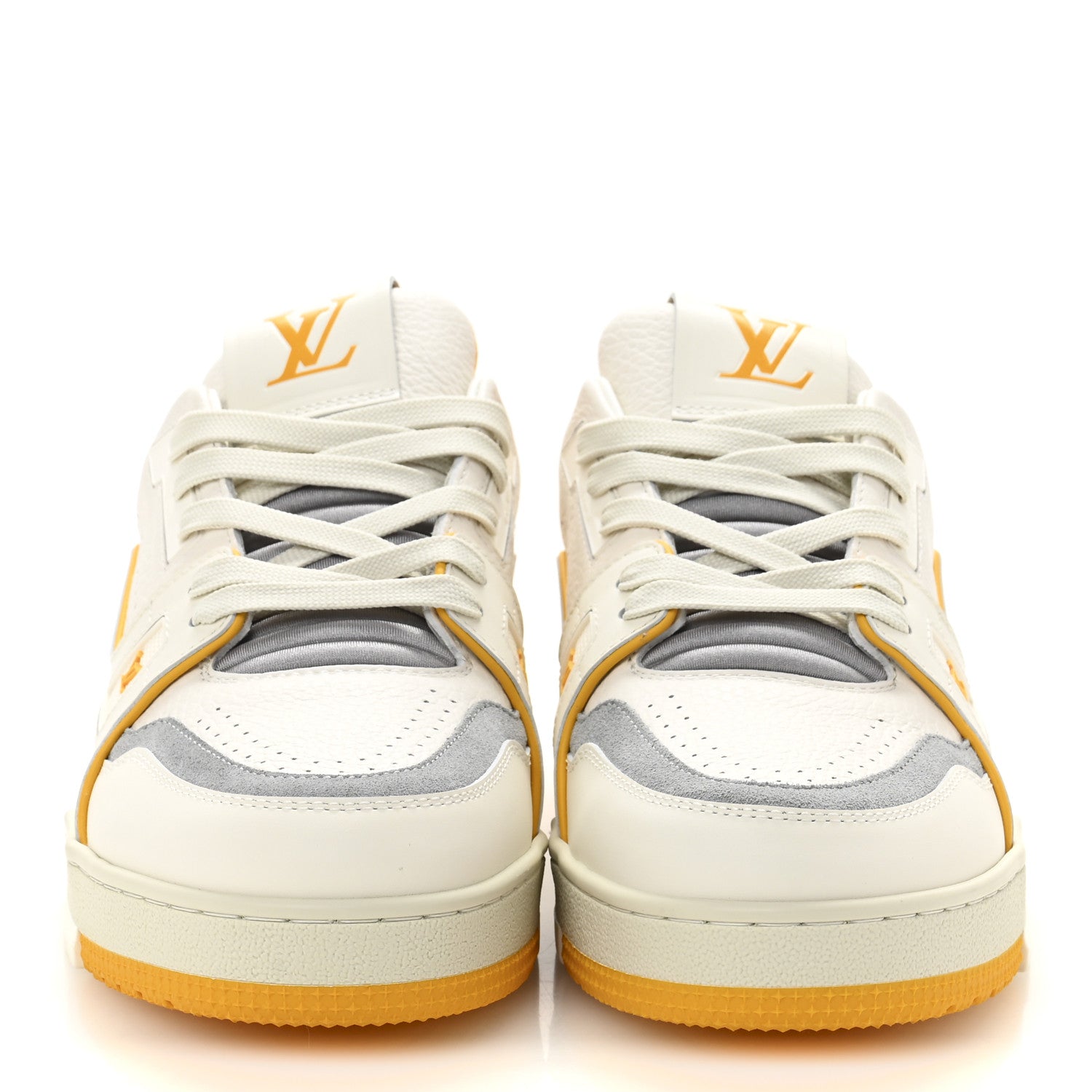 Louis Vuitton Calfskin LV Trainer Sneakers 38.5 Yellow 1741970