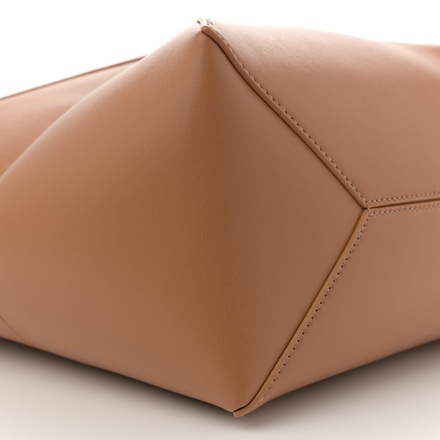 Shiny Calfskin Medium Puzzle Fold Tote Warm Desert
